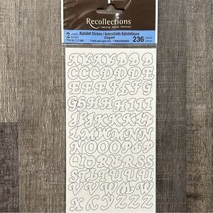 💞 New White Alphabet Letter Scrapbook Craft Stickers